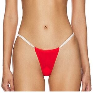 We Are Hah Free People Red Mesh T-String Panty Blood Orange Lingerie One Size OS